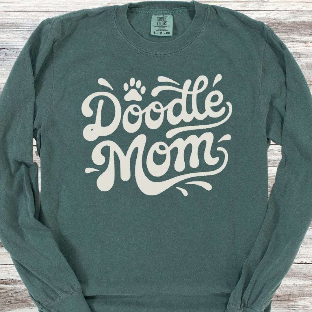 Doodle Groovy Mom Long Sleeve Tee