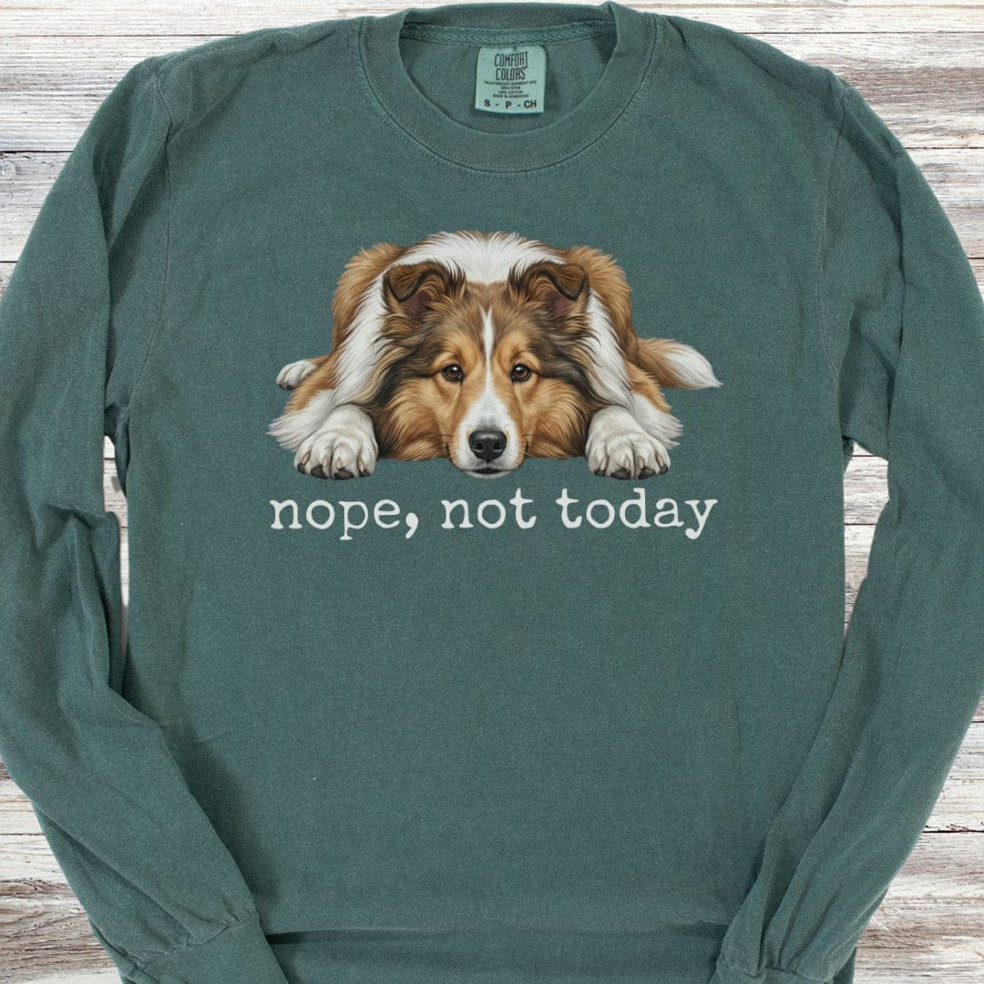 Shetland Sheepdog Nope Long Sleeve Tee