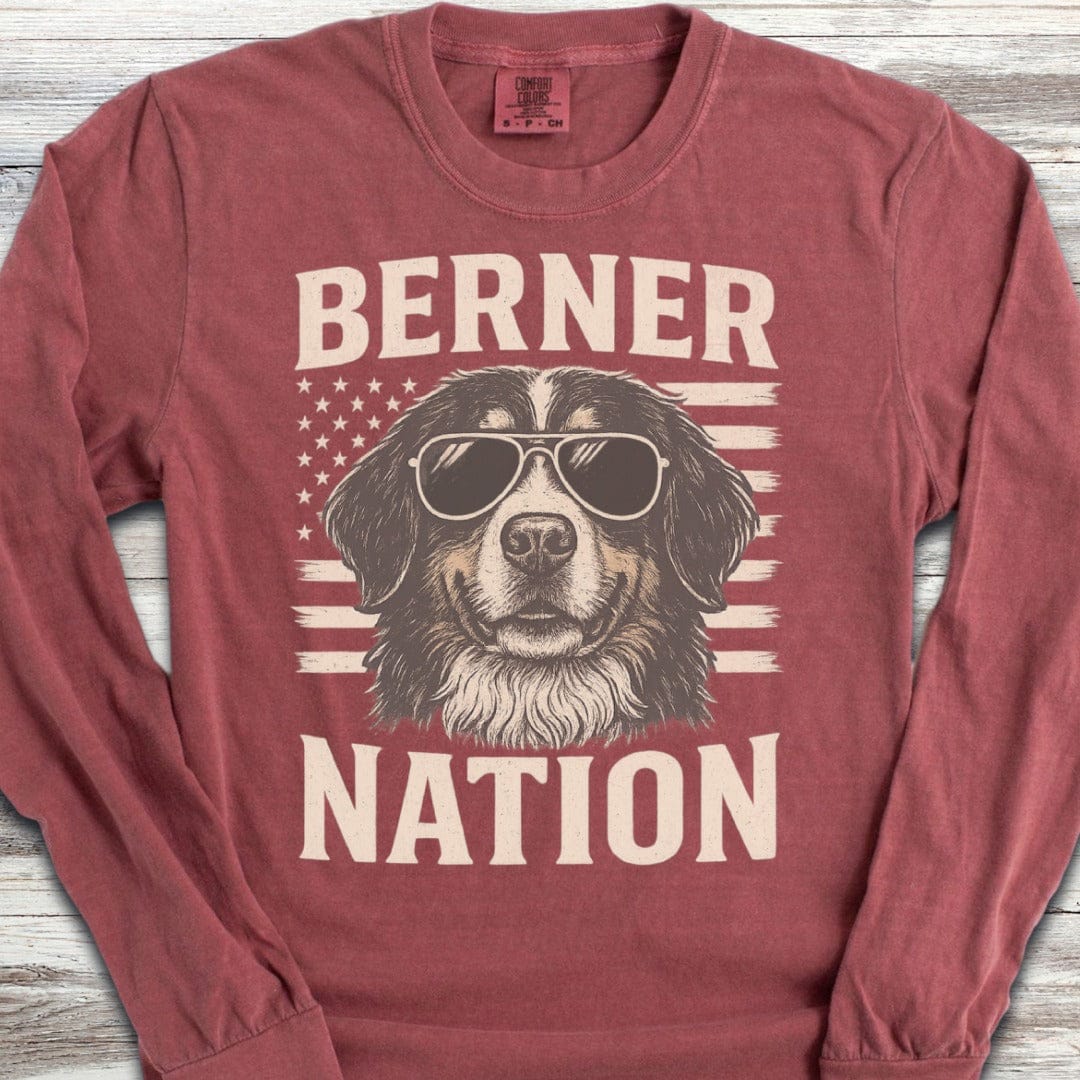 Bernese Mountain Dog Nation Long Sleeve Tee