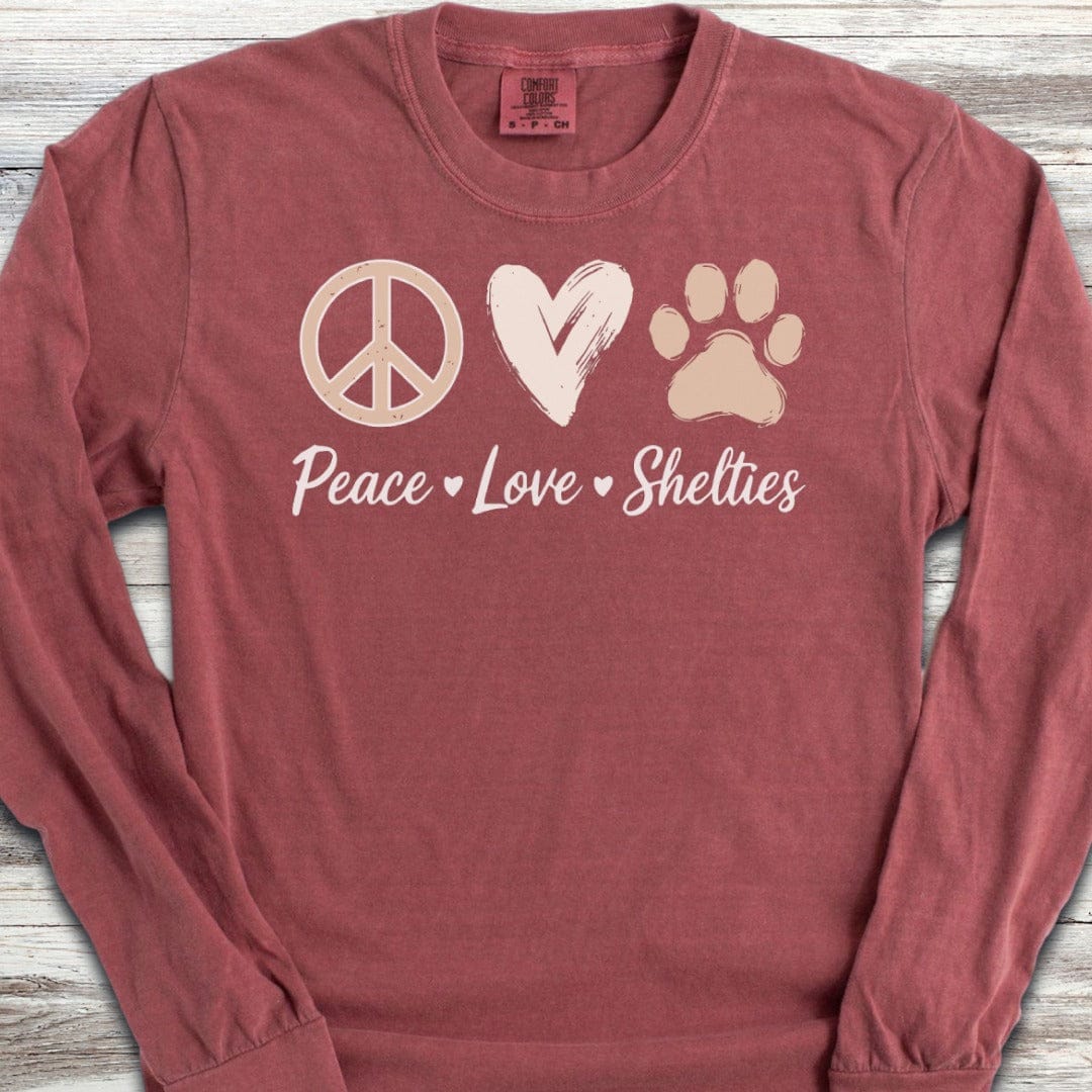 Shetland Sheepdog Peace Long Sleeve Tee