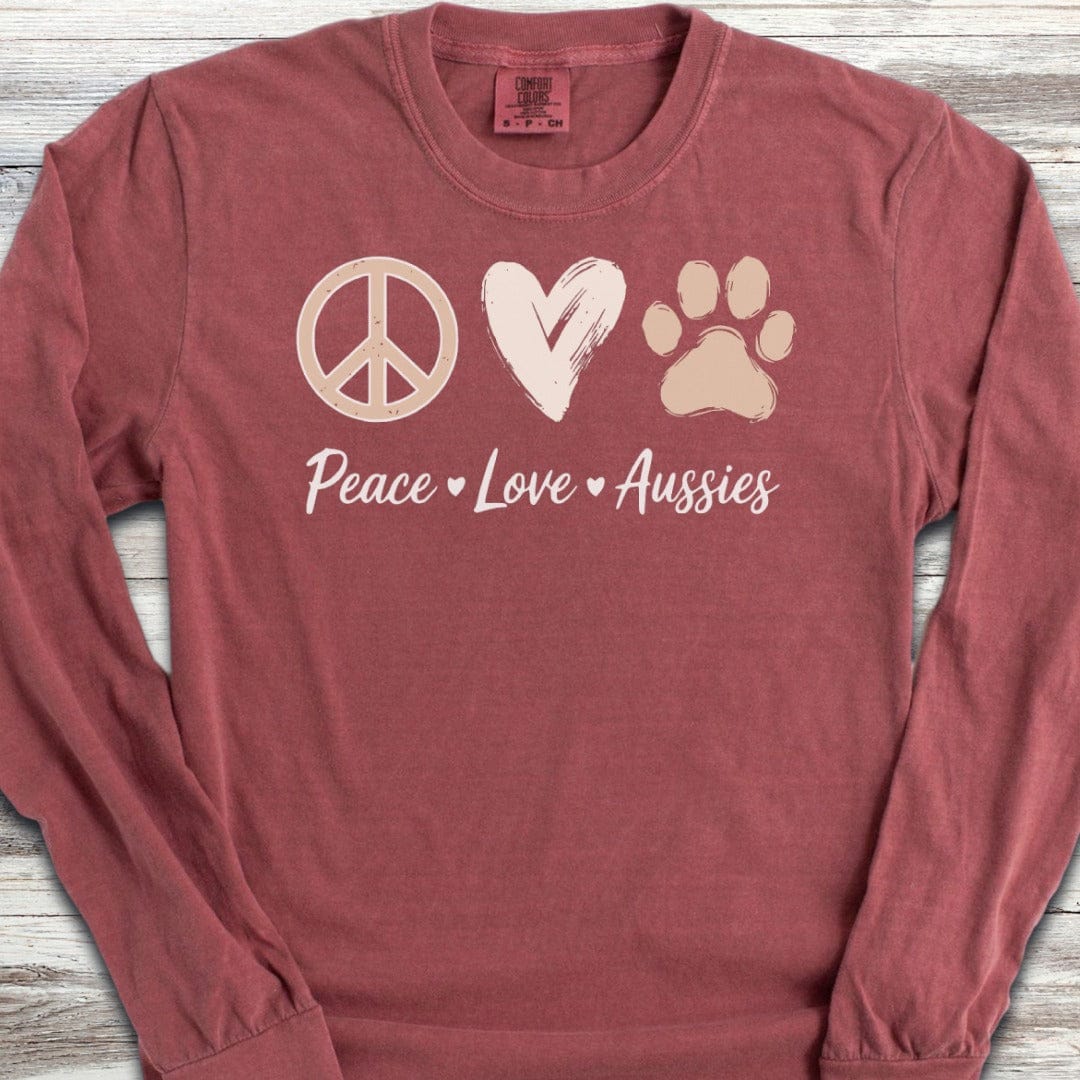 Australian Shepherd Aussie Peace Long Sleeve Tee