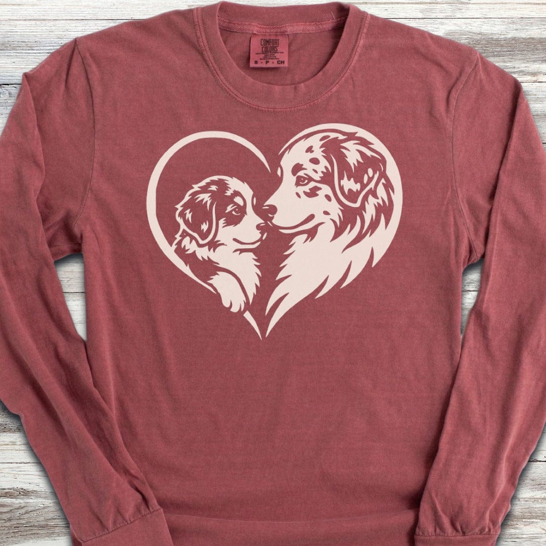 Australian Shepherd Heart Bond Long Sleeve Tee