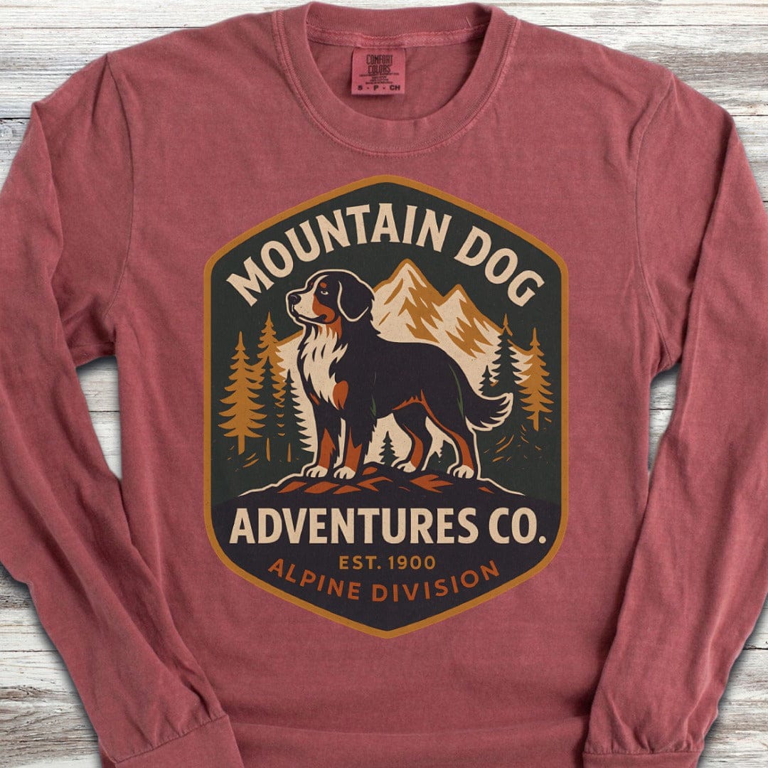 Bernese Mountain Dog Adventures Long Sleeve Tee