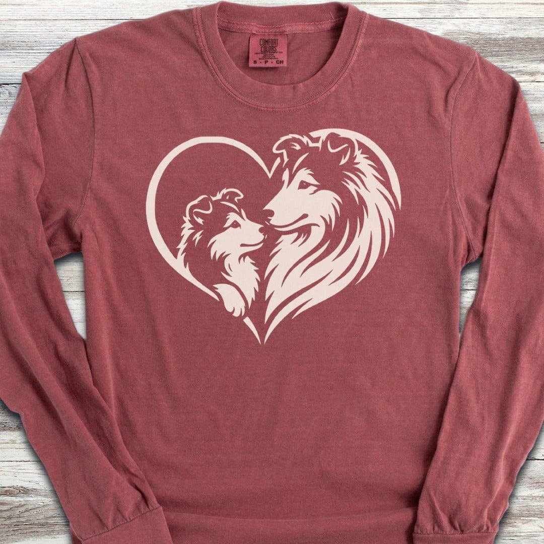 Shetland Sheepdog Heart Bond Long Sleeve Tee