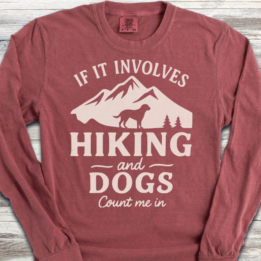 Hiking & Dogs Long Sleeve Tee
