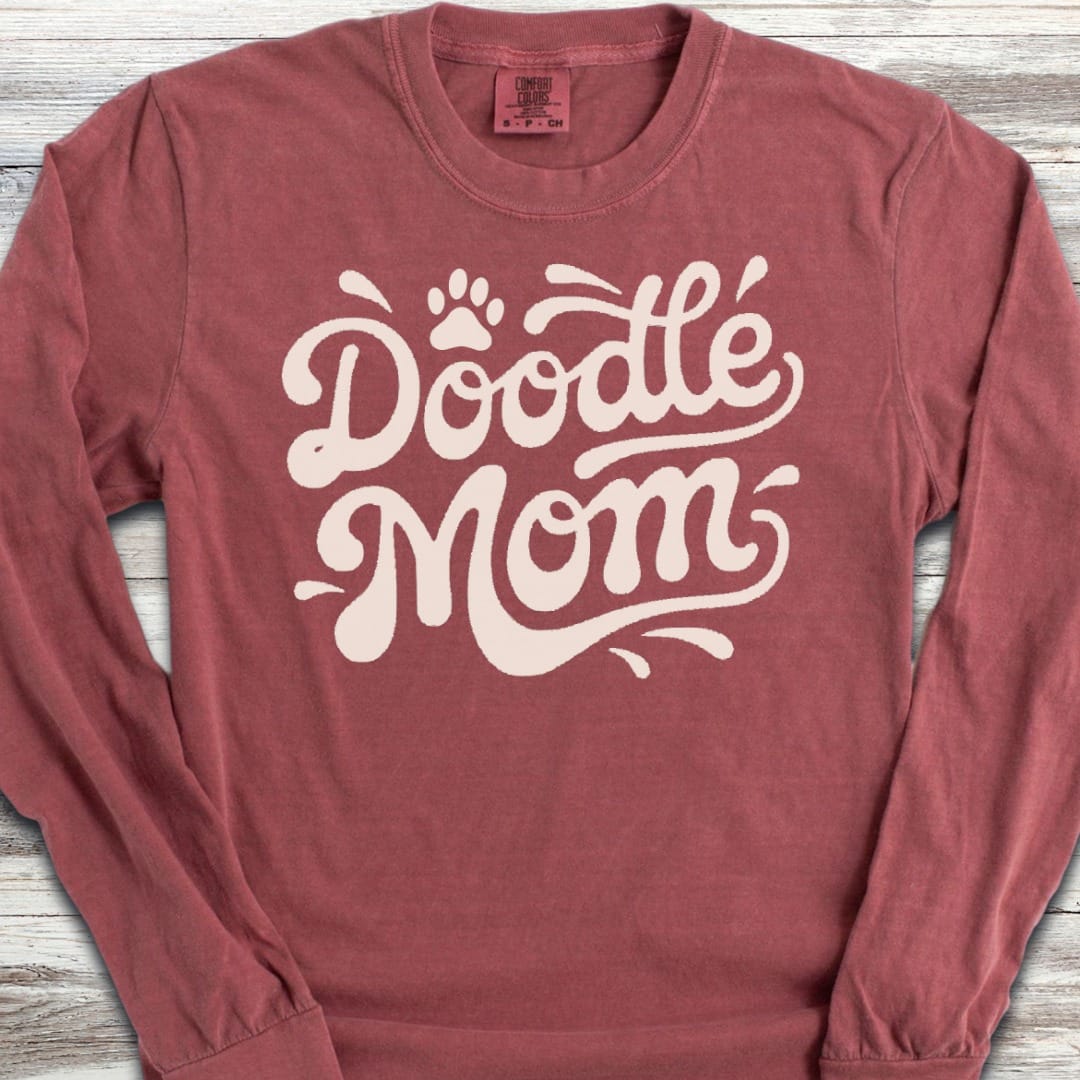 Doodle Groovy Mom Long Sleeve Tee