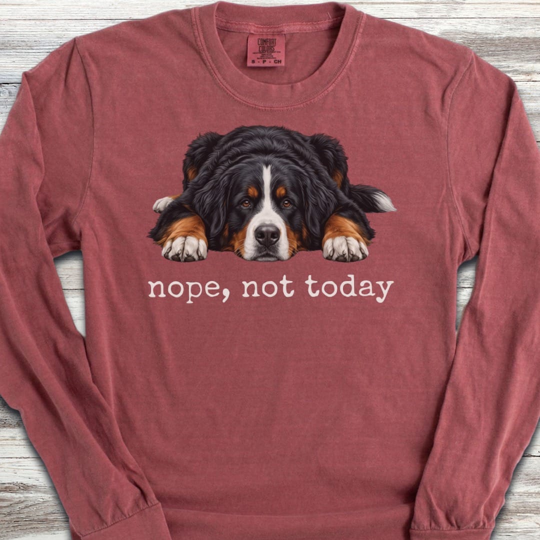 Bernese Mountain Dog Nope Long Sleeve Tee