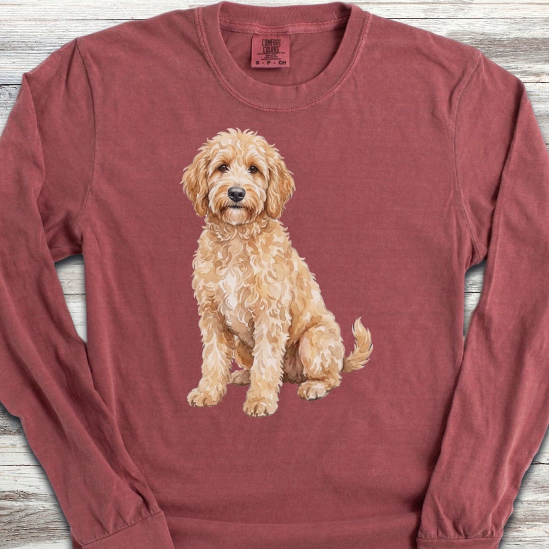 Goldendoodle Watercolor Long Sleeve Tee