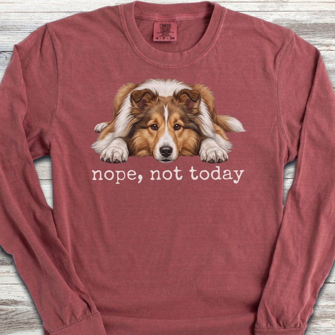 Shetland Sheepdog Nope Long Sleeve Tee