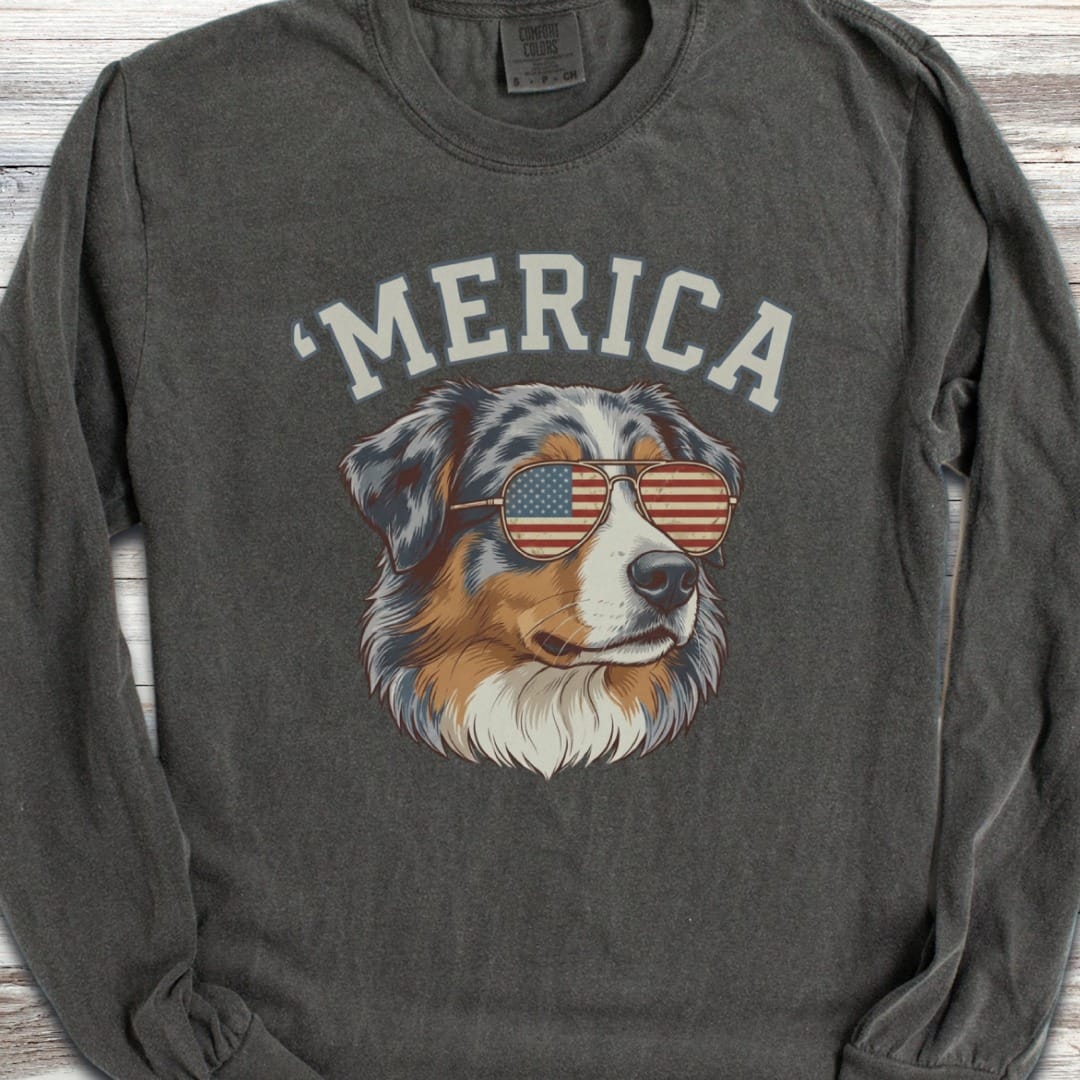 Australian Shepherd 'Merica Long Sleeve Tee
