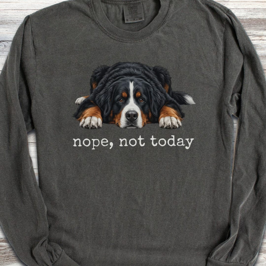 Bernese Mountain Dog Nope Long Sleeve Tee