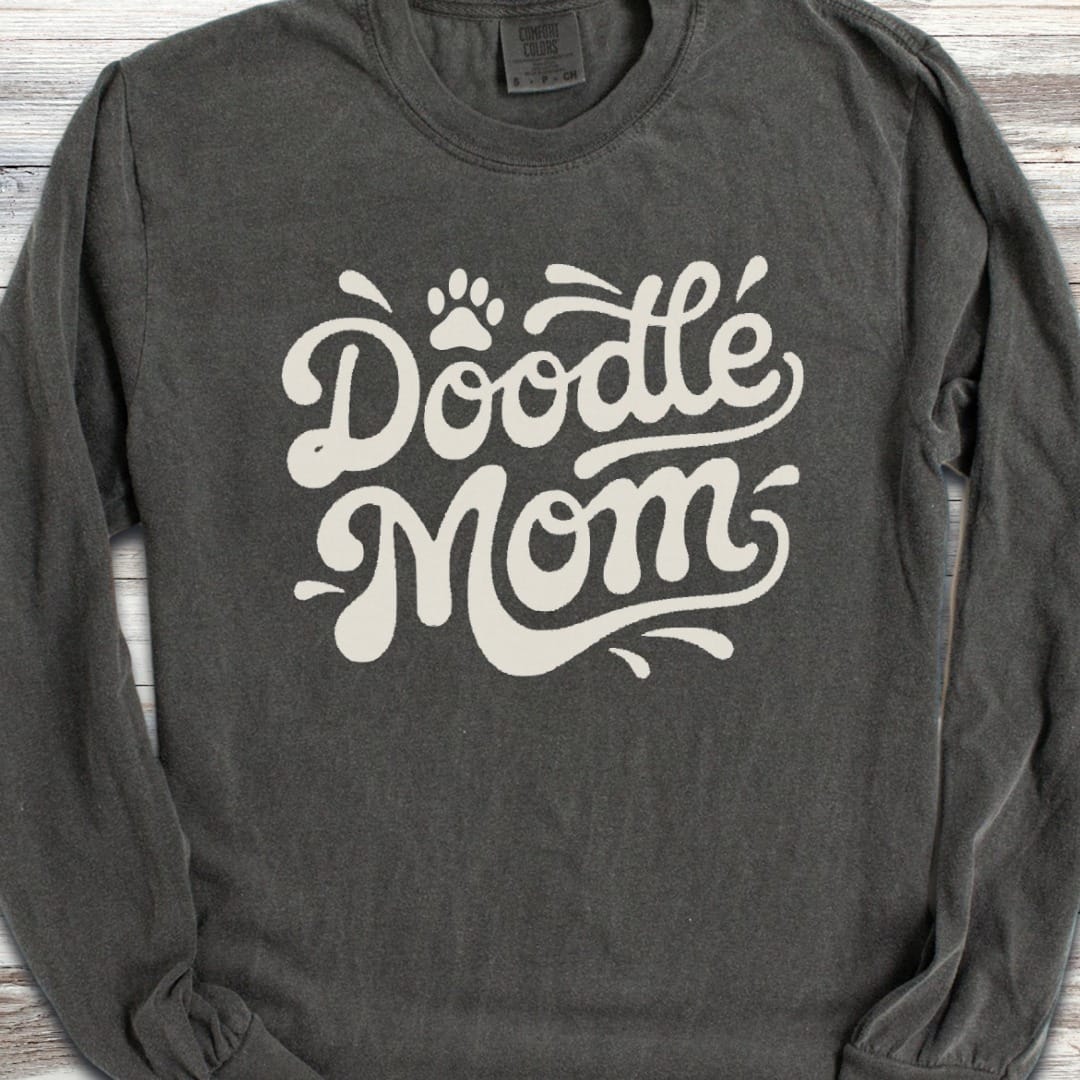 Doodle Groovy Mom Long Sleeve Tee