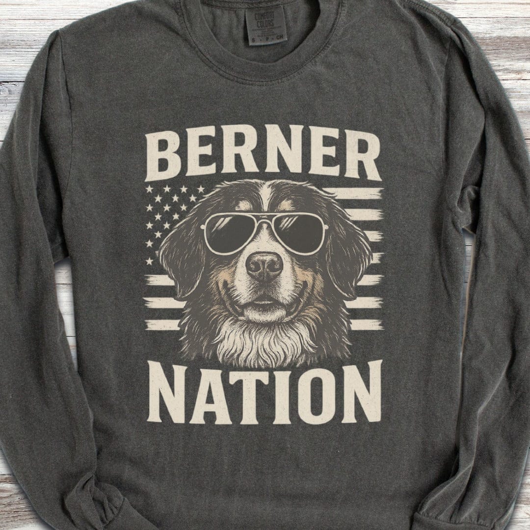 Bernese Mountain Dog Nation Long Sleeve Tee