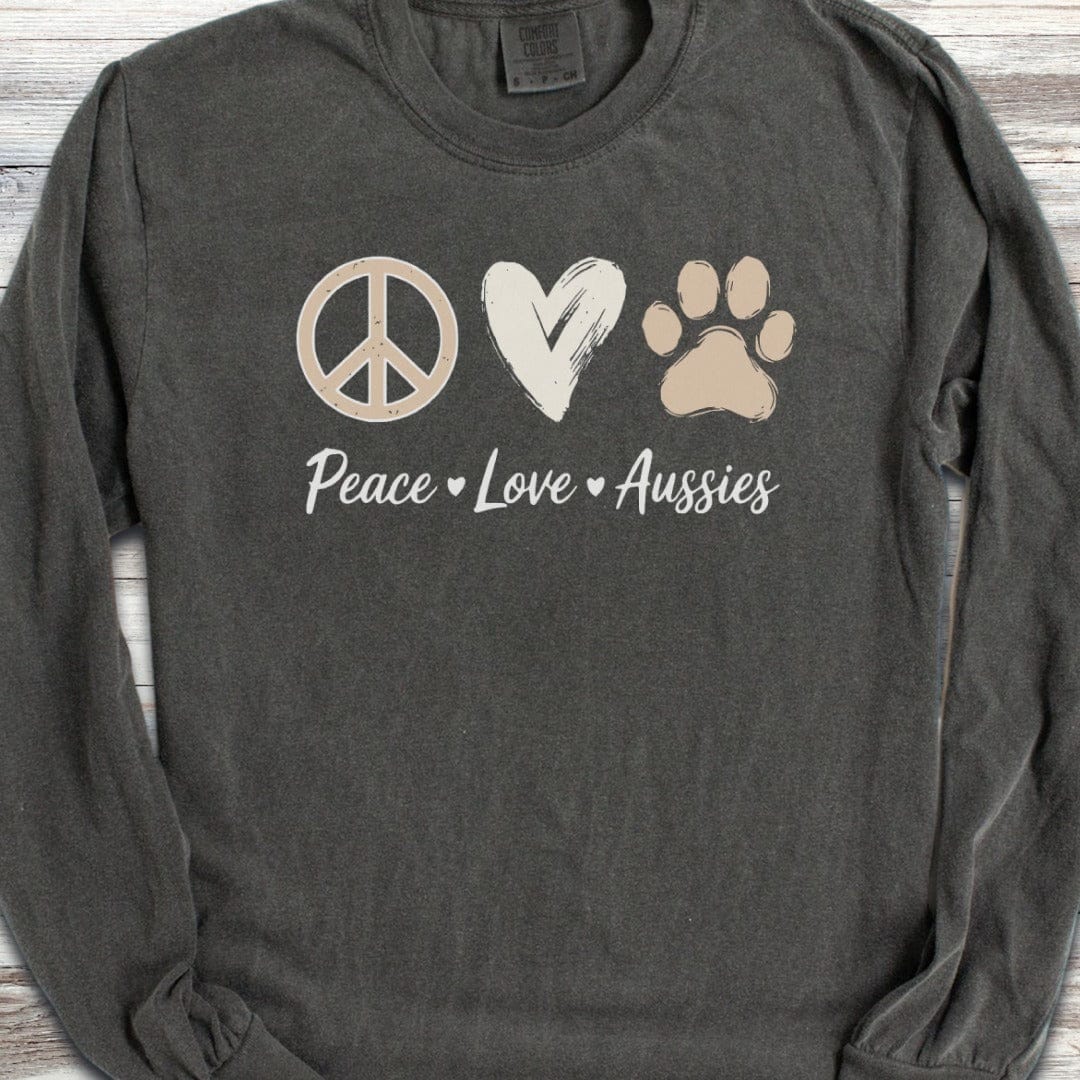 Australian Shepherd Aussie Peace Long Sleeve Tee