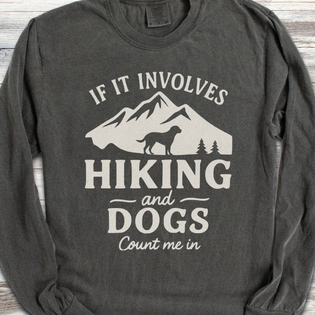 Hiking & Dogs Long Sleeve Tee
