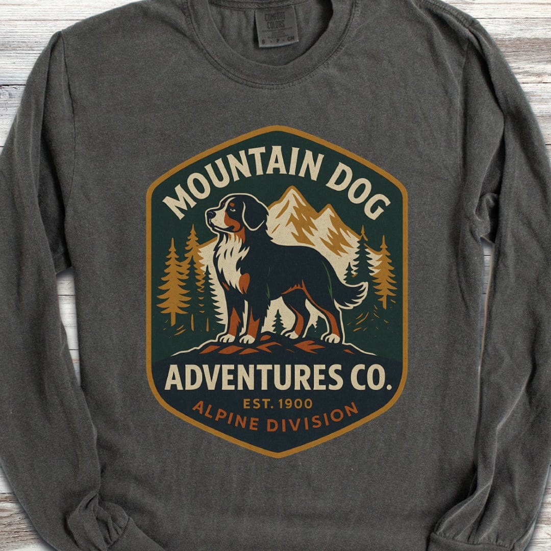 Bernese Mountain Dog Adventures Long Sleeve Tee