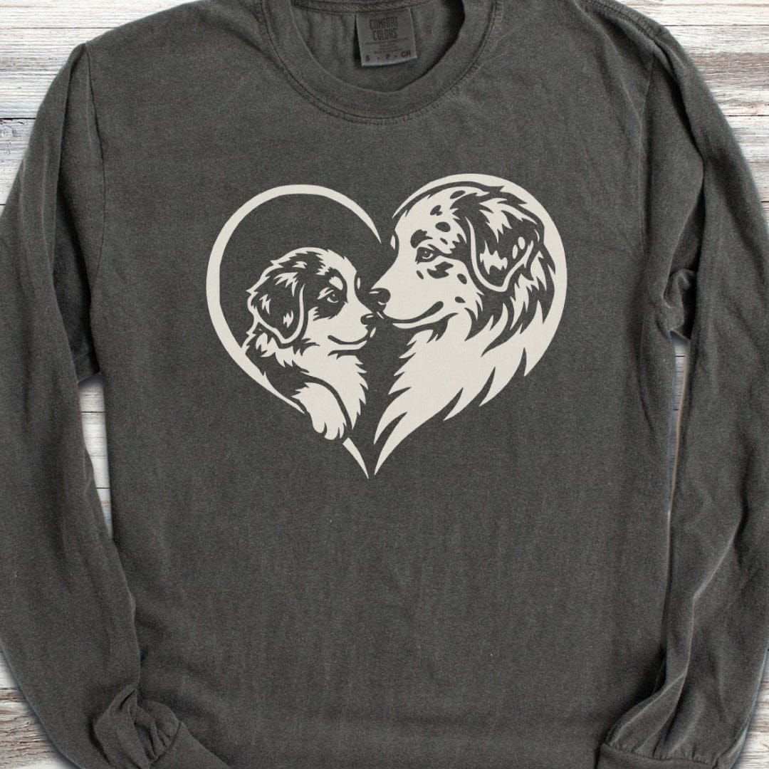 Australian Shepherd Heart Bond Long Sleeve Tee