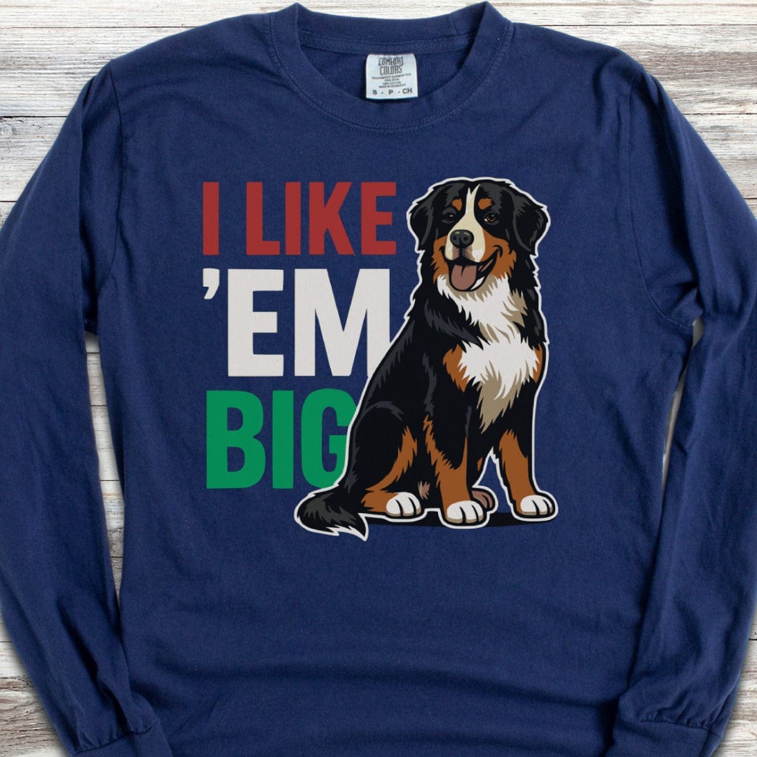 Bernese Mountain Dog Big Long Sleeve Tee