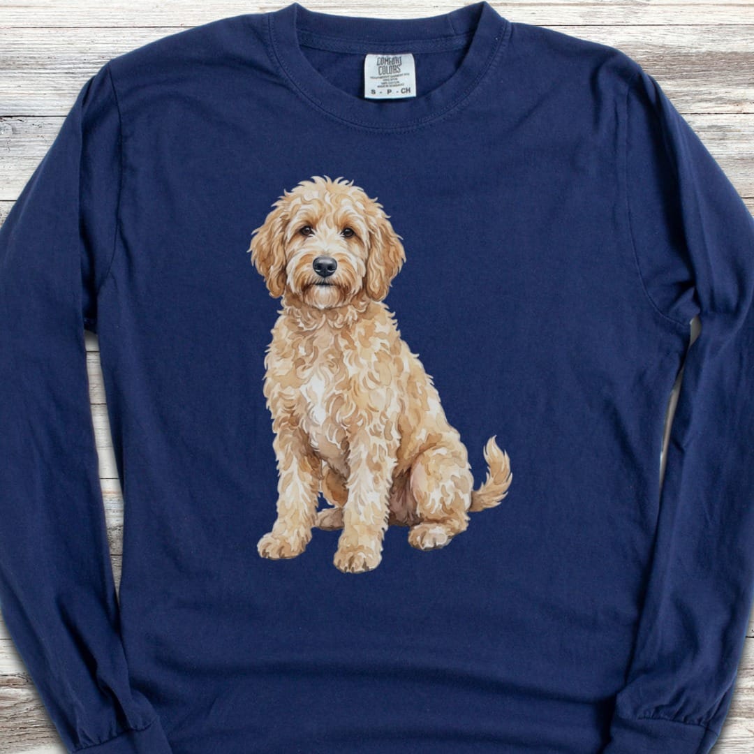Goldendoodle Watercolor Long Sleeve Tee