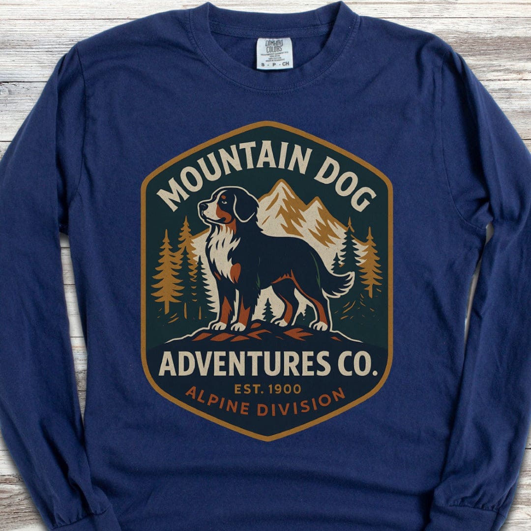 Bernese Mountain Dog Adventures Long Sleeve Tee