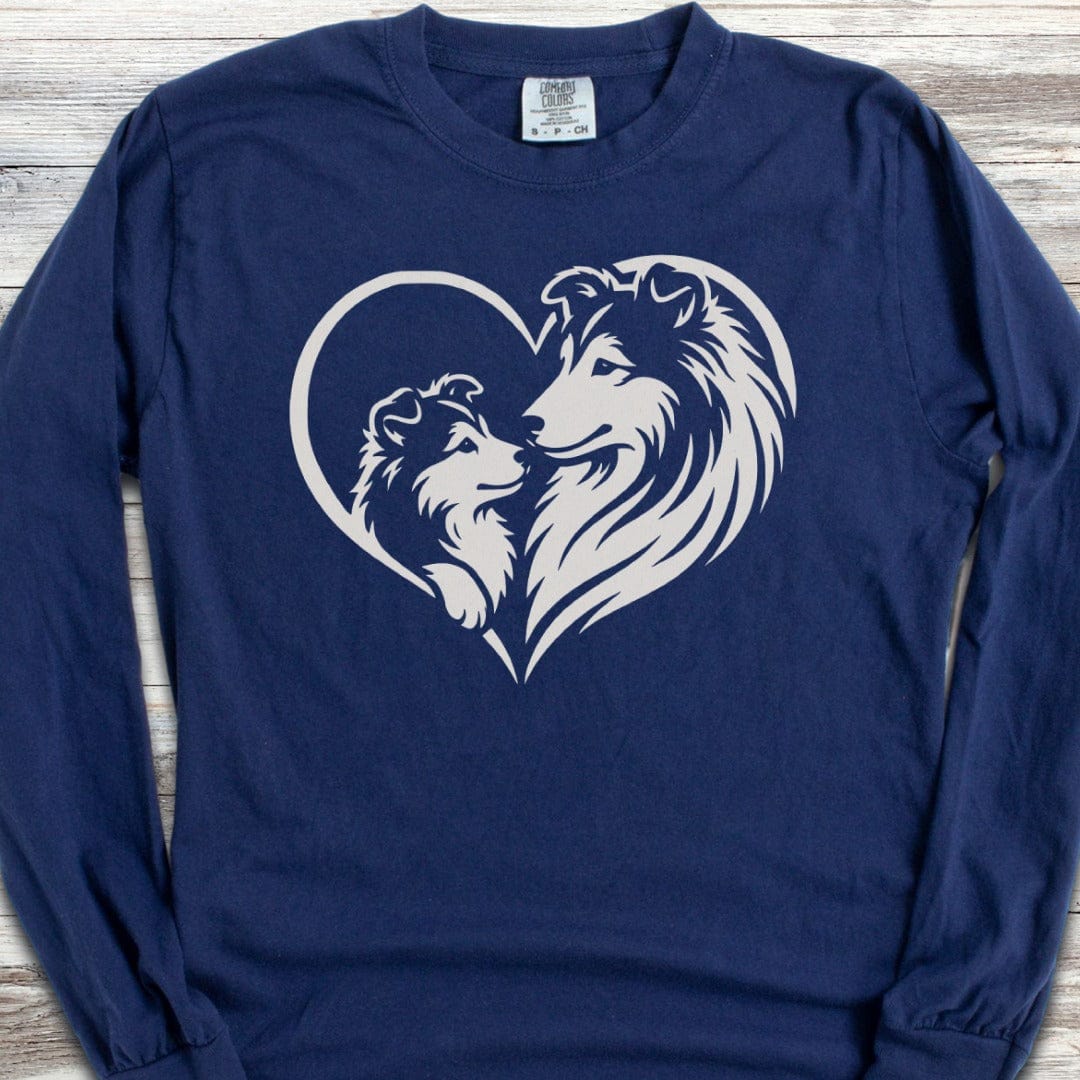 Shetland Sheepdog Heart Bond Long Sleeve Tee