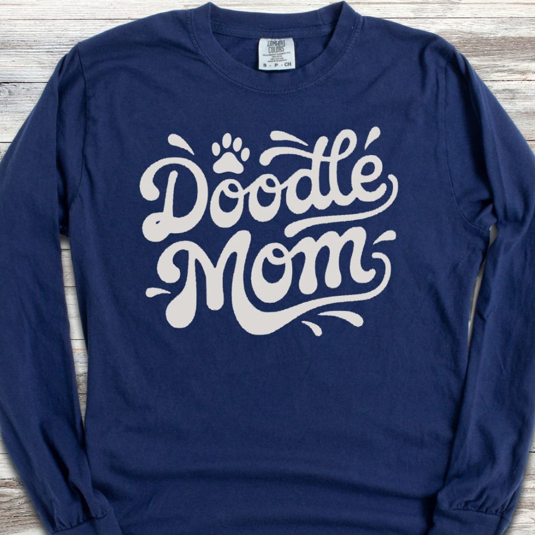 Doodle Groovy Mom Long Sleeve Tee
