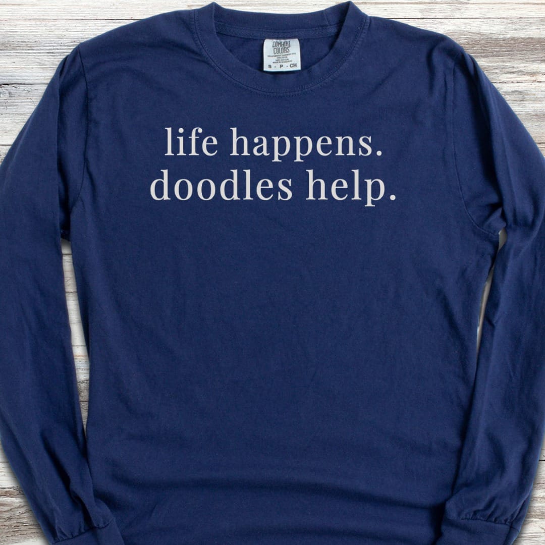 Doodle Help Long Sleeve Tee