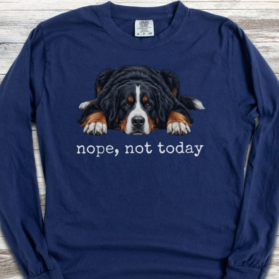 Bernese Mountain Dog Nope Long Sleeve Tee