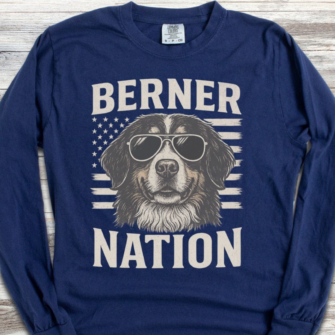 Bernese Mountain Dog Nation Long Sleeve Tee