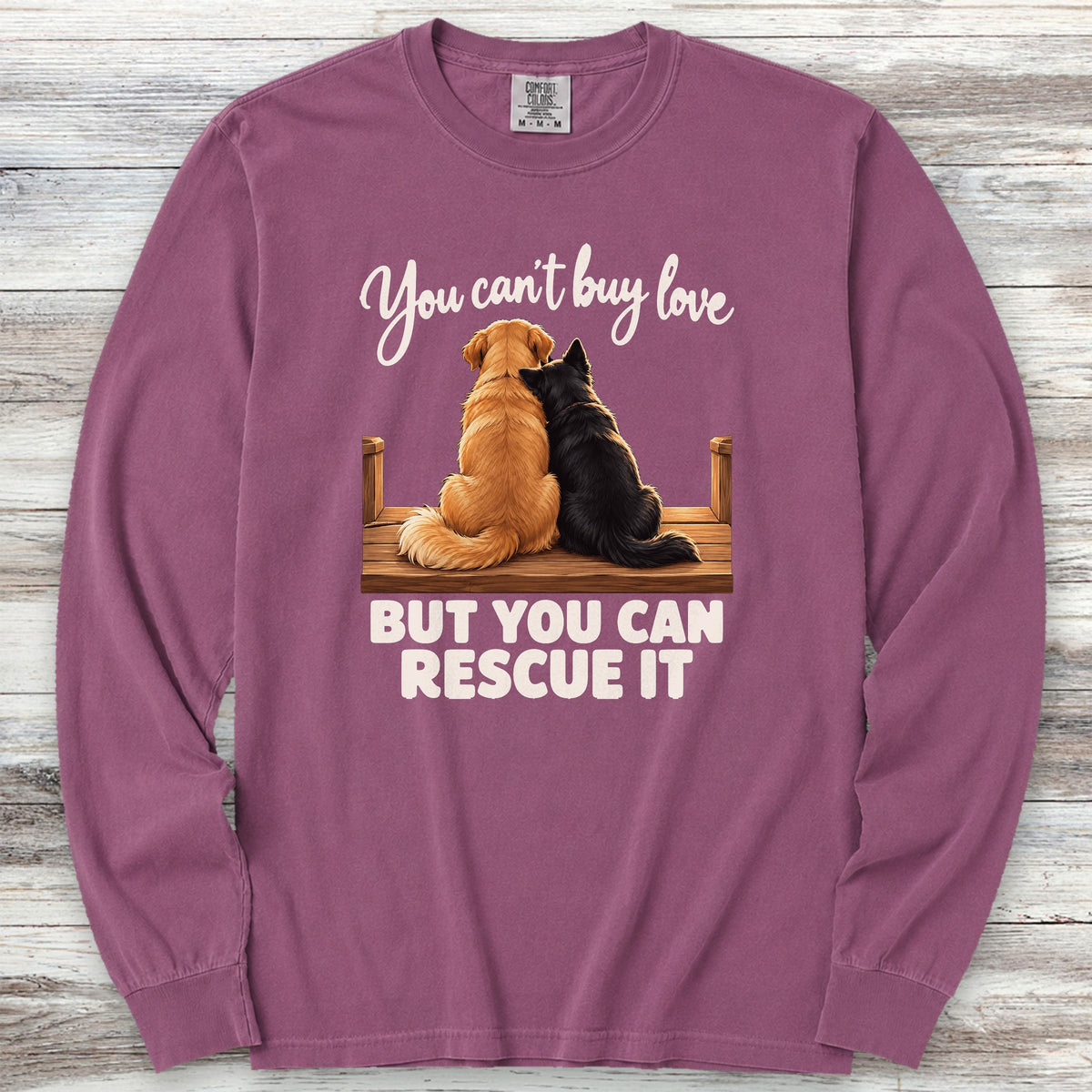 You Can Rescue Love Long Sleeve Tee - Berry