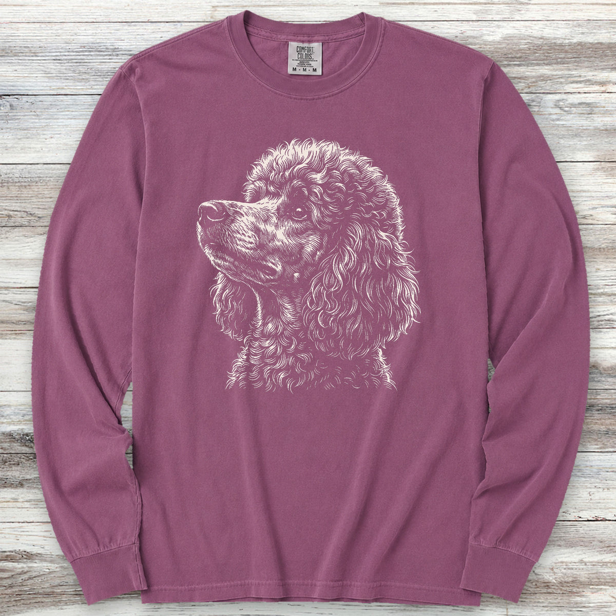 Poodle Loyalty Long Sleeve Tee - Berry