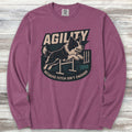 Border Collie Agility Long Sleeve Tee - Berry