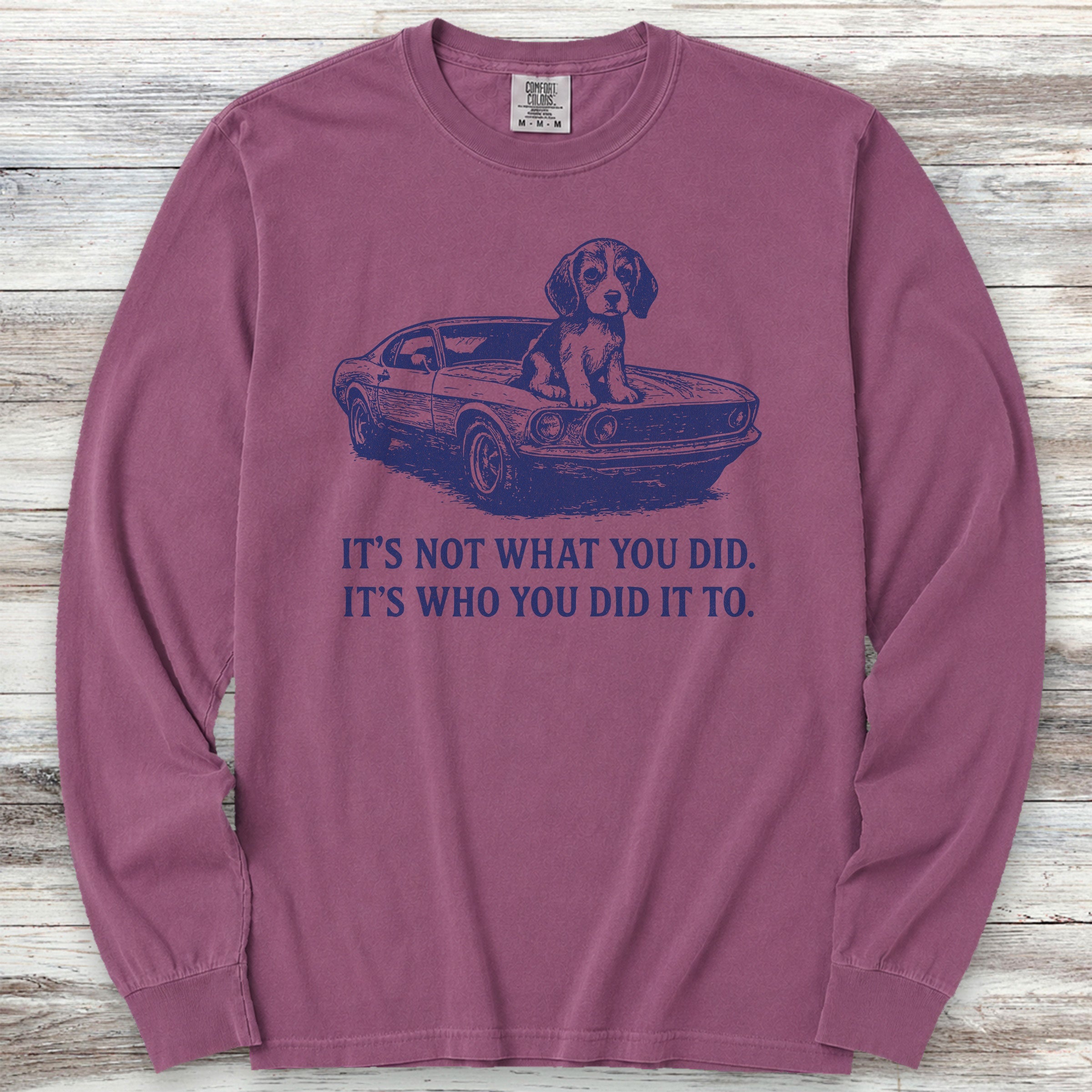 John's Beagle Long Sleeve Tee - Berry