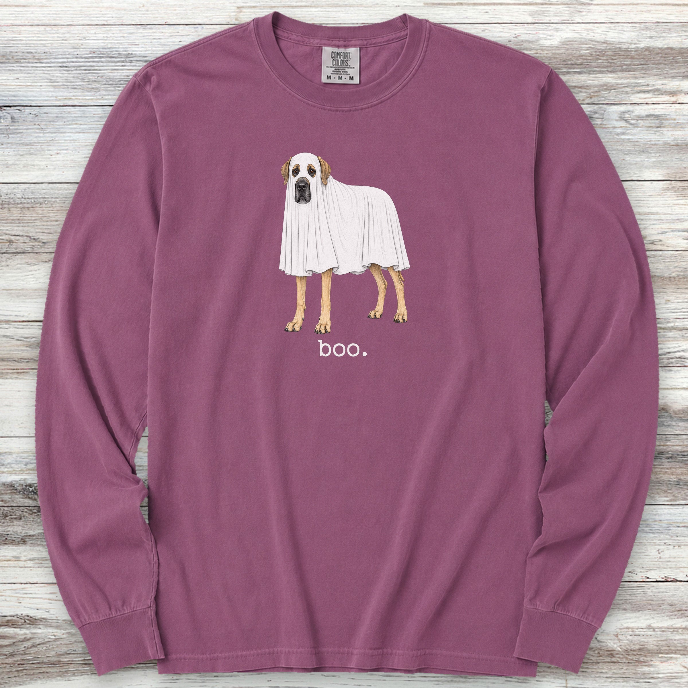 Great Dane Boo Long Sleeve Tee - Berry