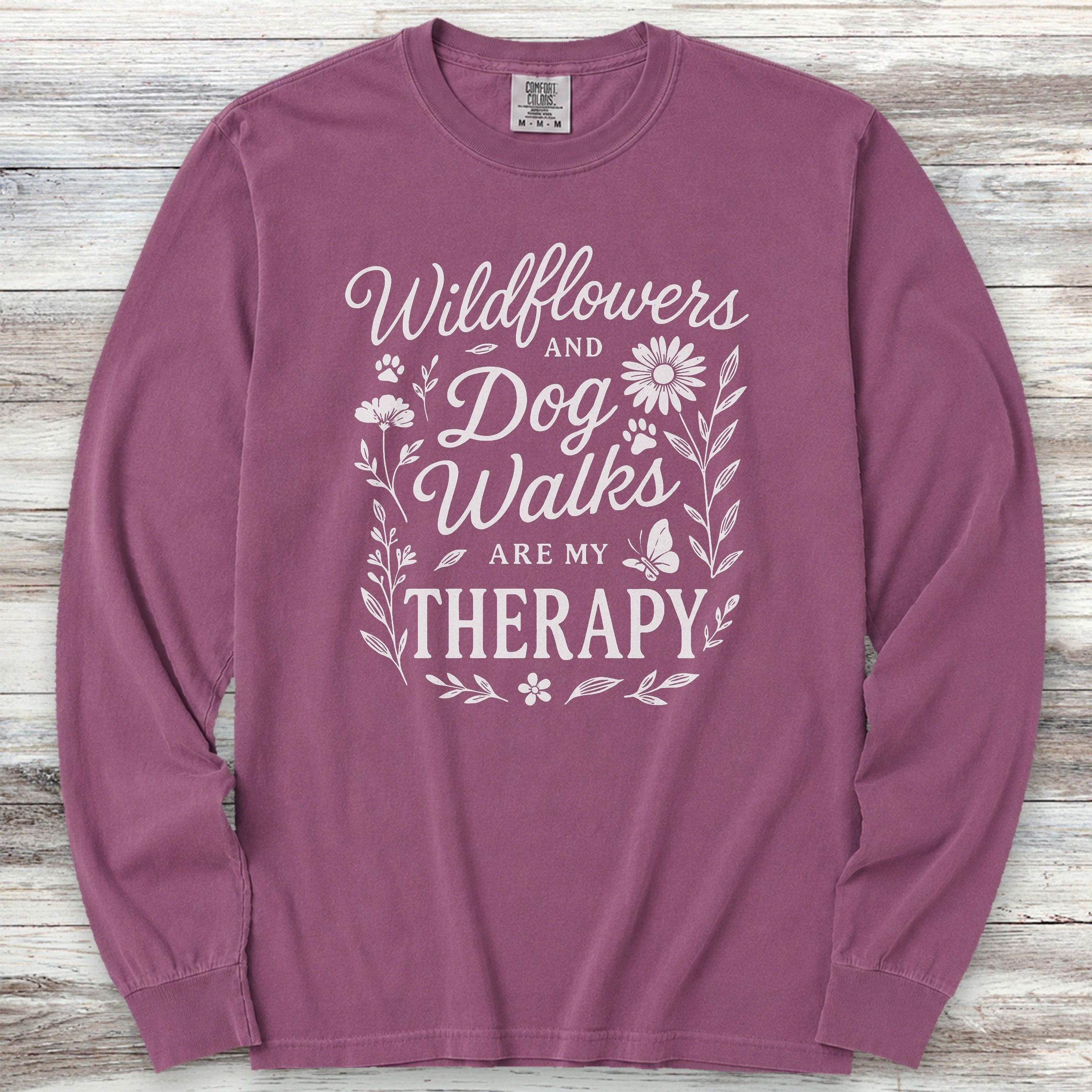 Wildflowers Long Sleeve Tee - Berry