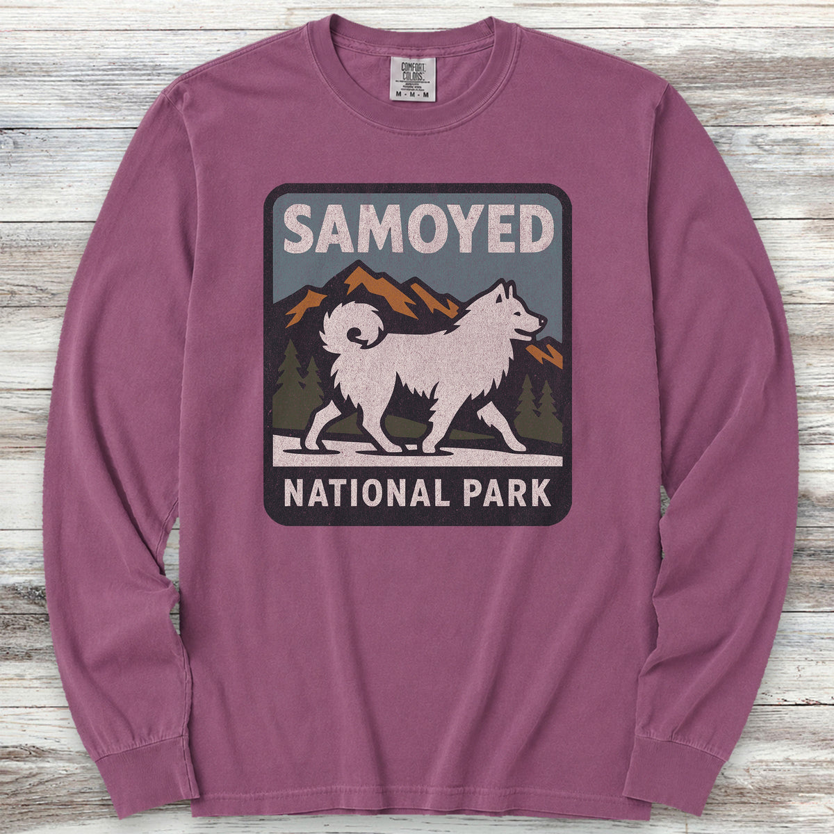 Samoyed National Park Long Sleeve Tee - Berry