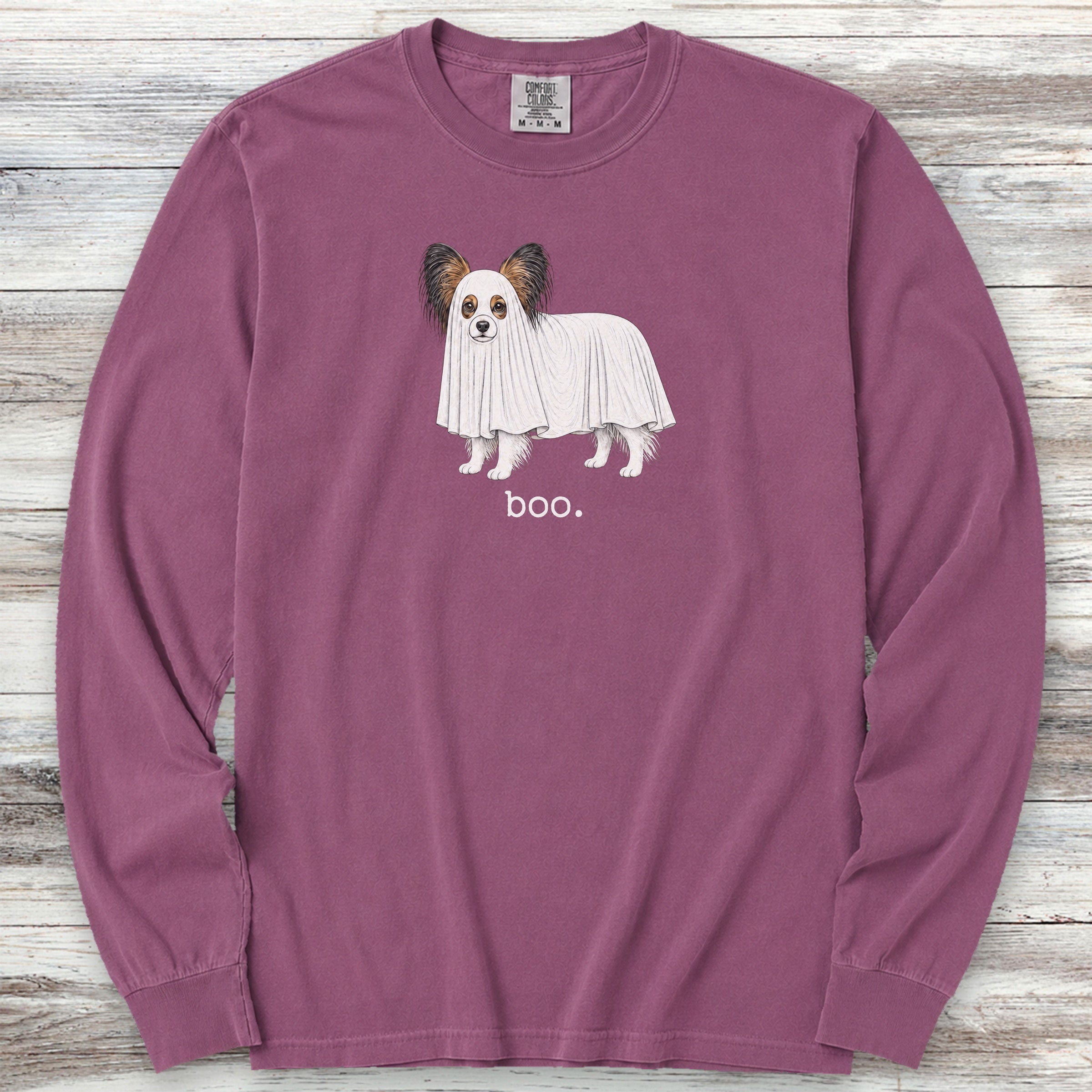 Papillon Boo Long Sleeve Tee - Berry
