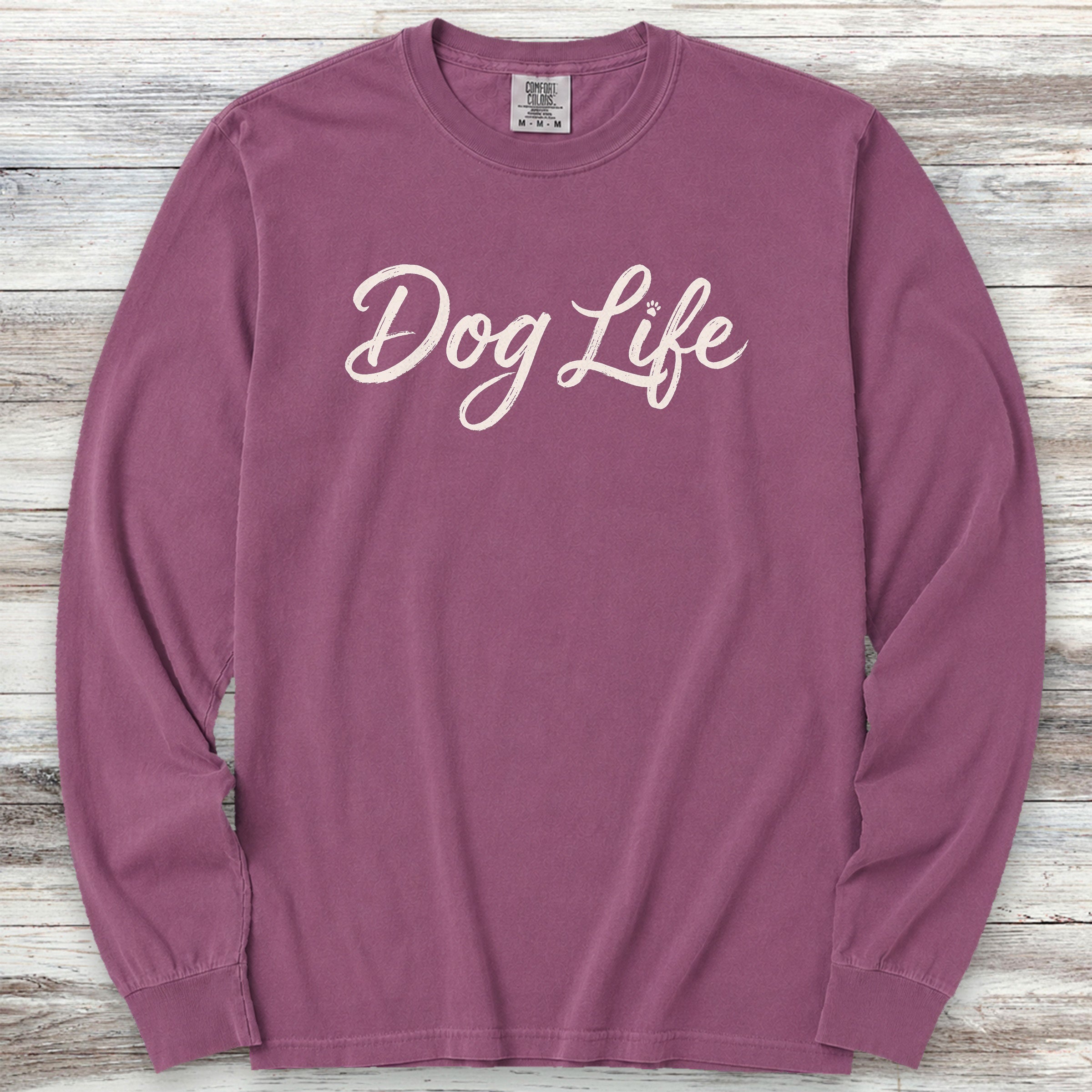 Dog Life Long Sleeve Tee - Berry