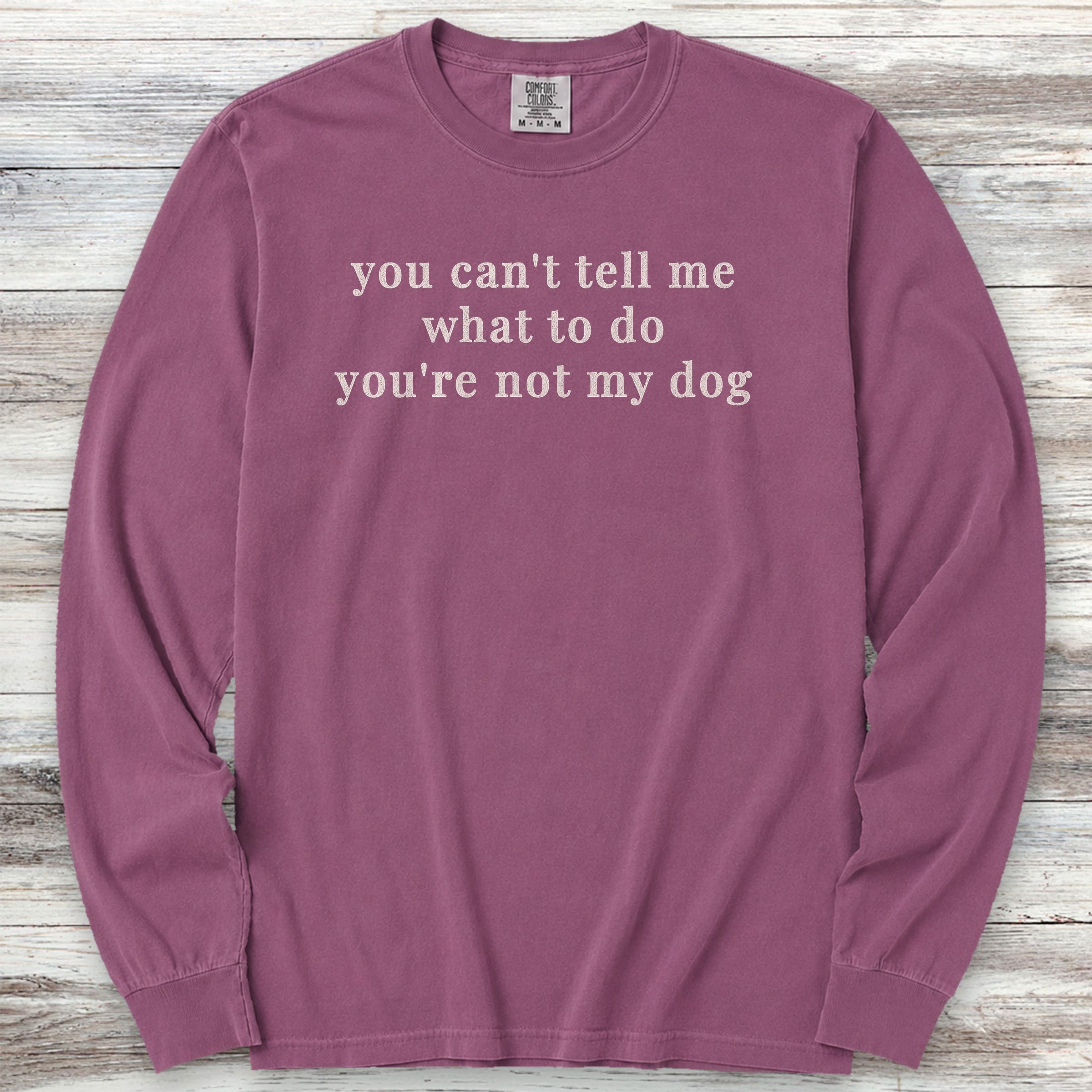 Dog Tell Me Long Sleeve Tee - Berry