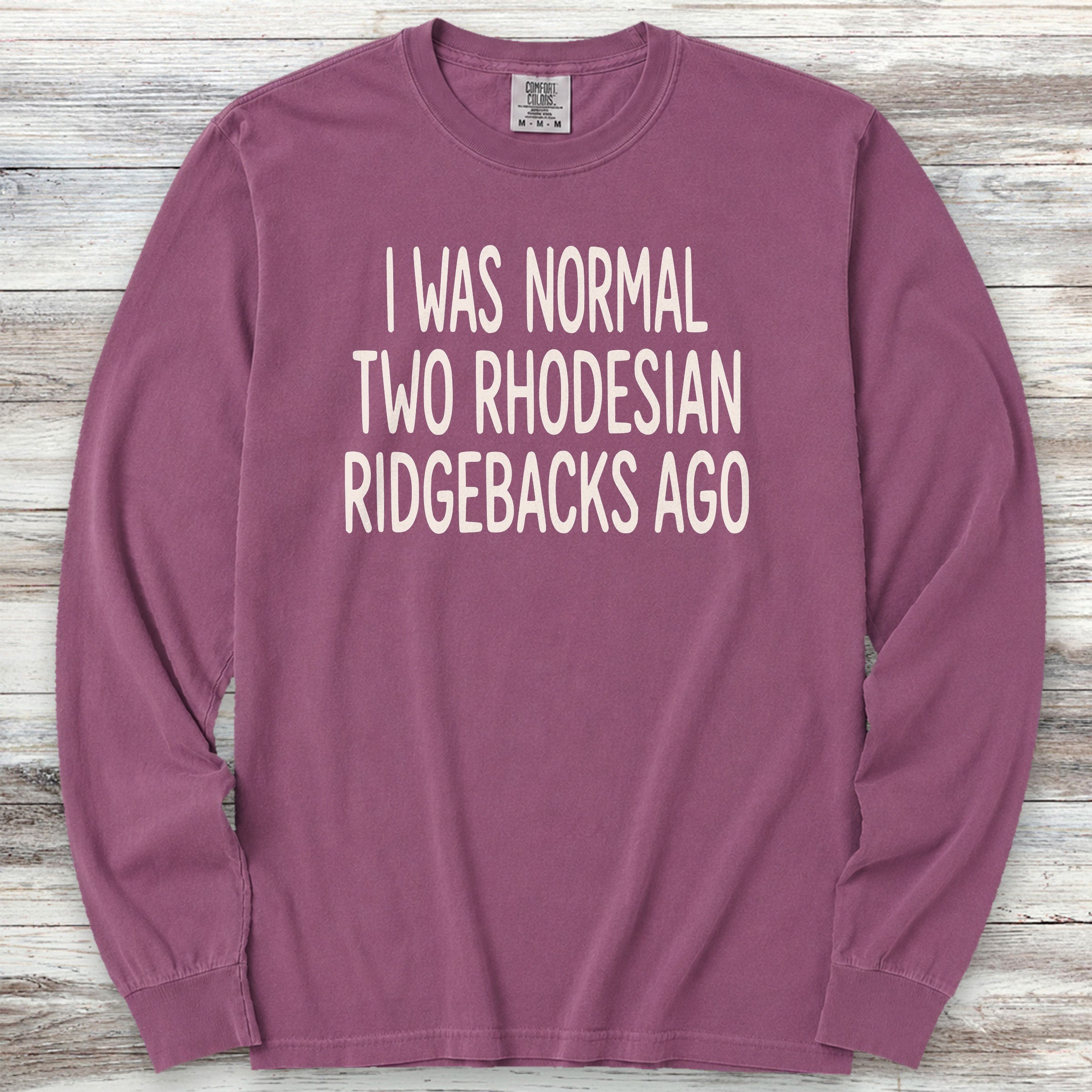 Rhodesian Ridgeback Normal Long Sleeve Tee - Berry