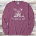Smooth Collie Herd You Long Sleeve Tee - Berry