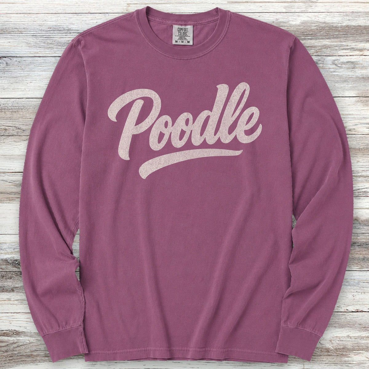 Poodle Team Long Sleeve Tee - Berry