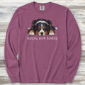 Australian Shepherd Tri Nope Long Sleeve Tee - Berry