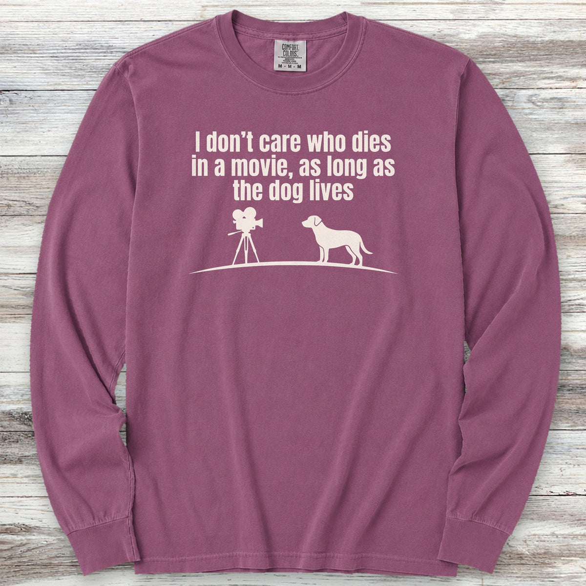 I Don't Care Who Dies Long Sleeve Tee - Berry