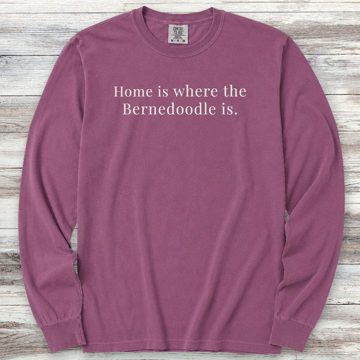 Bernedoodle Home Long Sleeve Tee - Berry