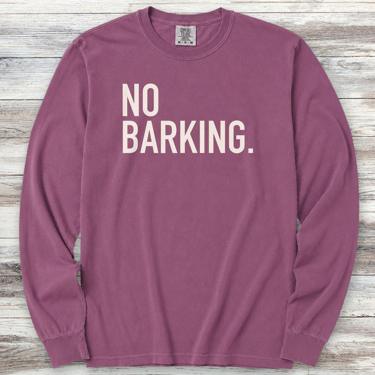 No Barking Long Sleeve Tee - Berry