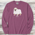 English Bulldog Boo Long Sleeve Tee - Berry