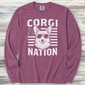 Corgi Nation Long Sleeve Tee - Berry