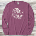 Golden Retriever Wishes Long Sleeve Tee - Berry
