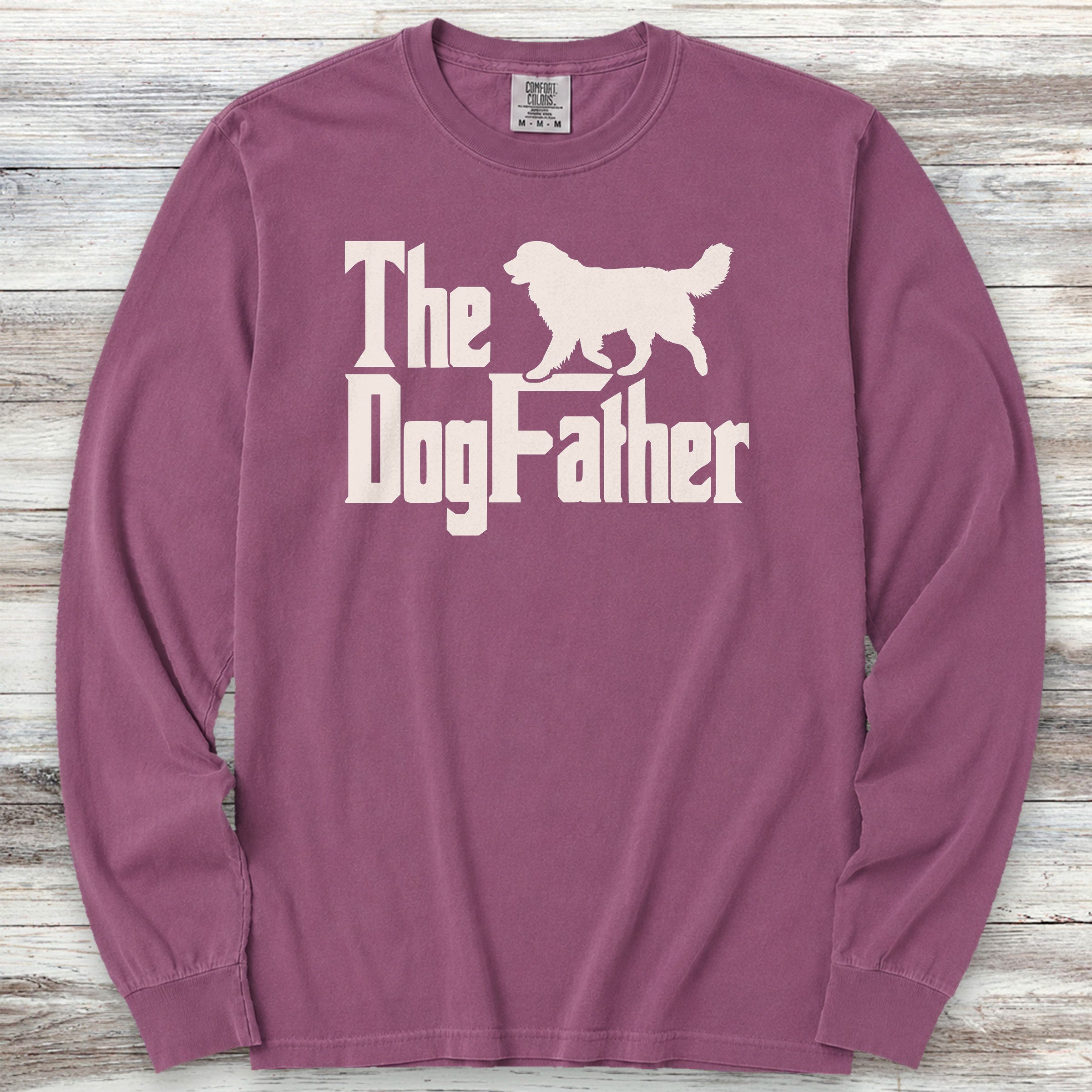 Bernese Mountain Dog Father Long Sleeve Tee - Berry